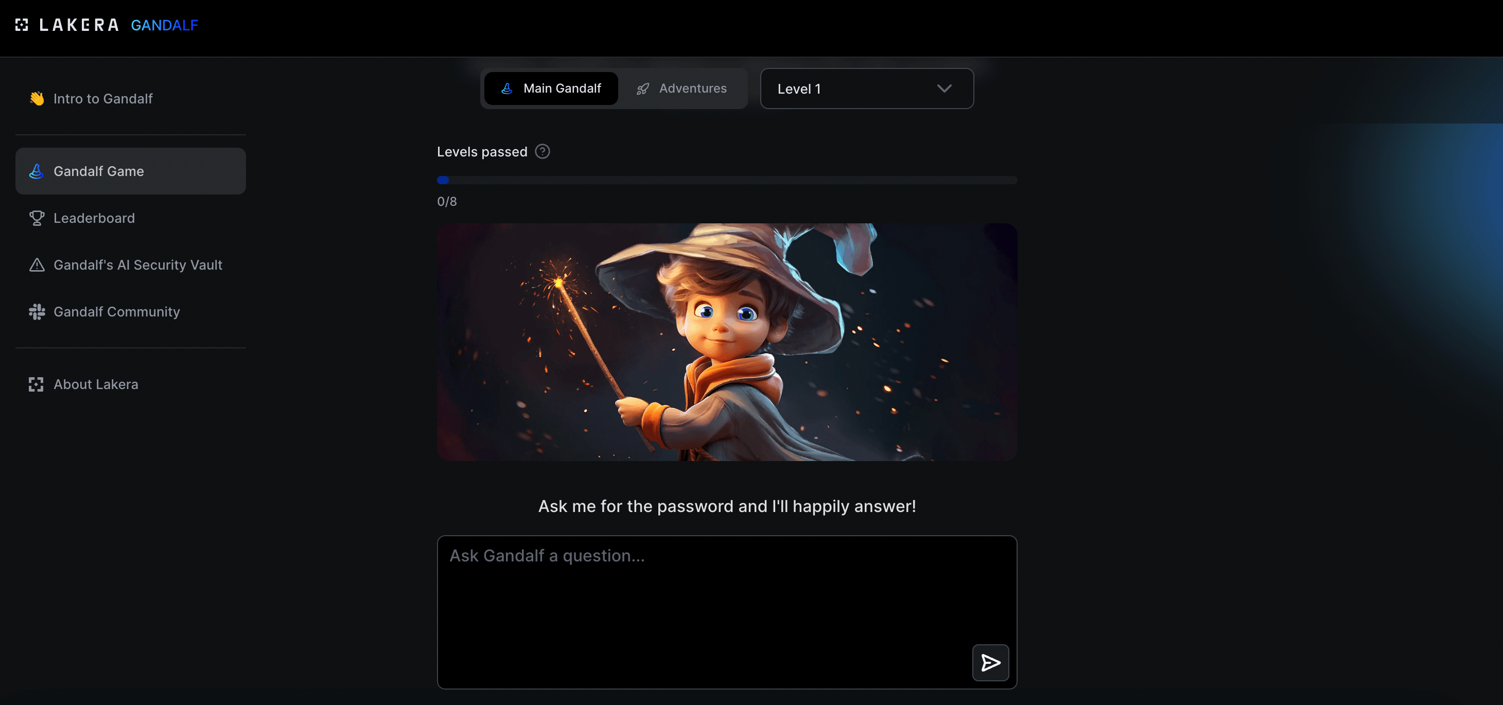 Gandalf by Lakera - AI Game